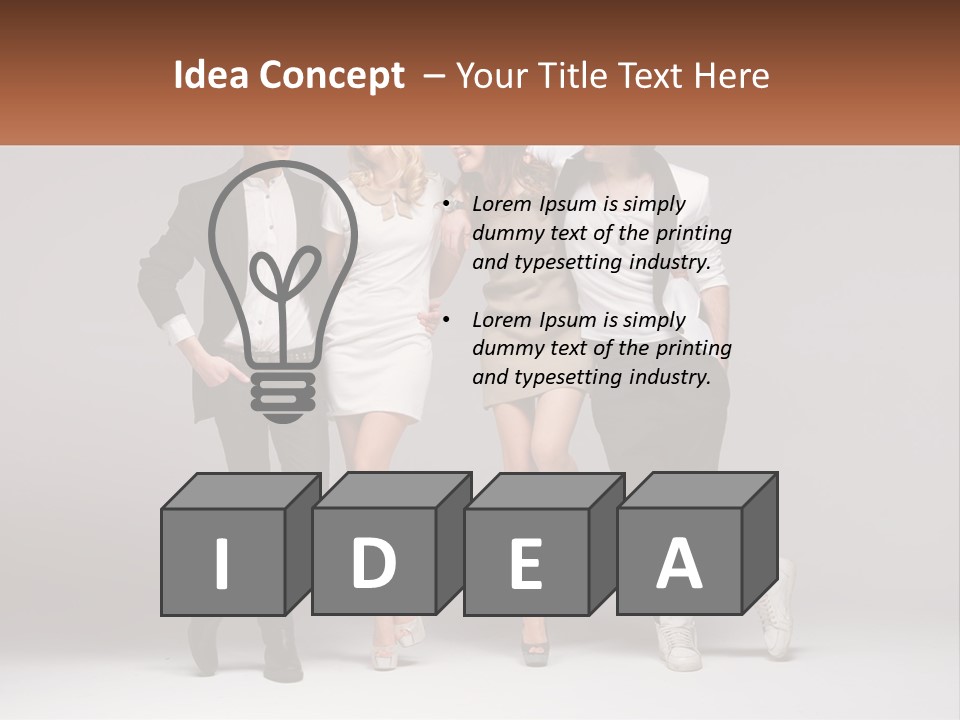 A Group Of People Standing Next To Each Other Holding A Sign PowerPoint Template
