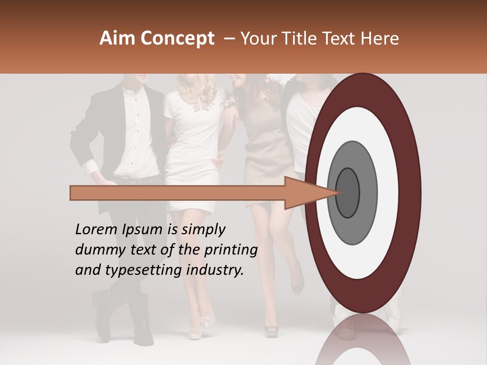A Group Of People Standing Next To Each Other Holding A Sign PowerPoint Template