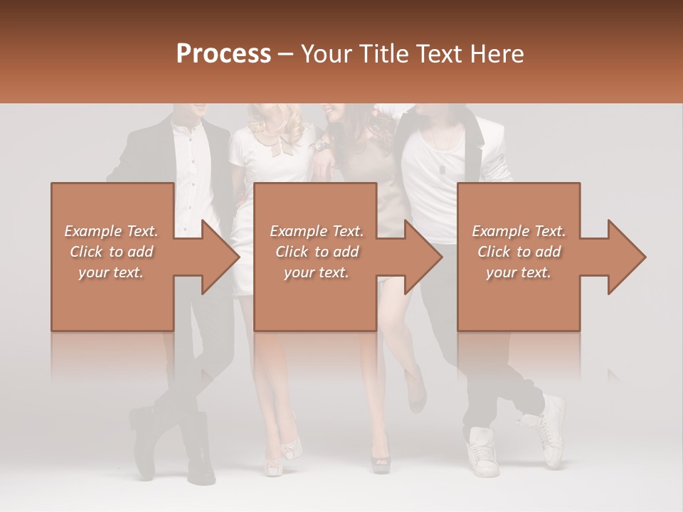 A Group Of People Standing Next To Each Other Holding A Sign PowerPoint Template