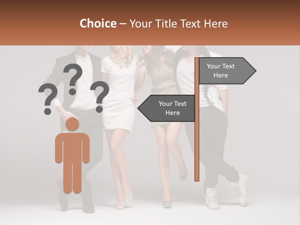 A Group Of People Standing Next To Each Other Holding A Sign PowerPoint Template