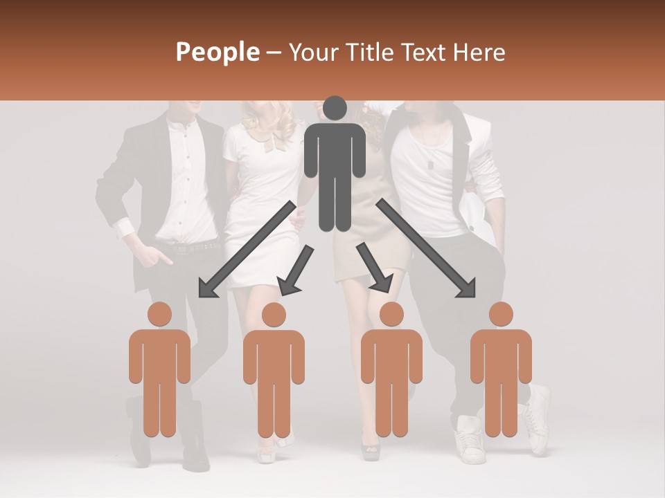 A Group Of People Standing Next To Each Other Holding A Sign PowerPoint Template