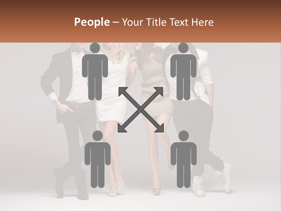 A Group Of People Standing Next To Each Other Holding A Sign PowerPoint Template