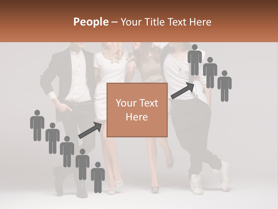 A Group Of People Standing Next To Each Other Holding A Sign PowerPoint Template