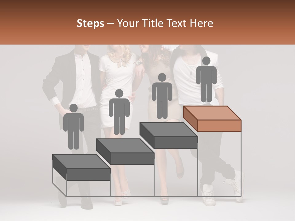 A Group Of People Standing Next To Each Other Holding A Sign PowerPoint Template