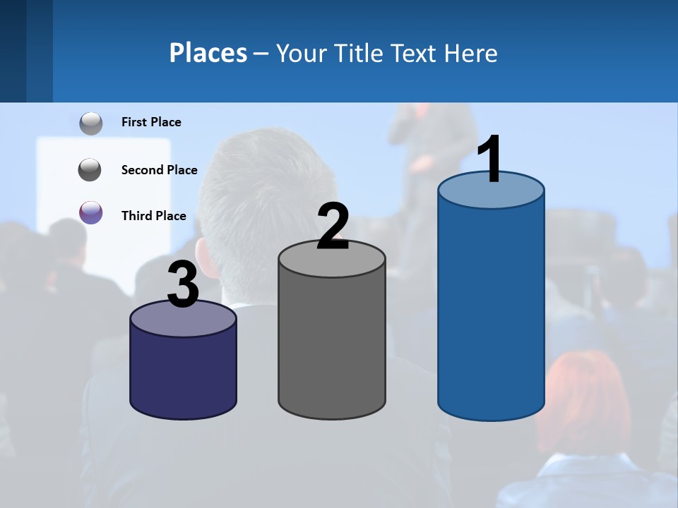 A Man Giving A Presentation To A Group Of People PowerPoint Template