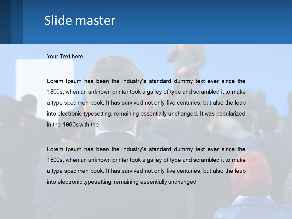 A Man Giving A Presentation To A Group Of People PowerPoint Template
