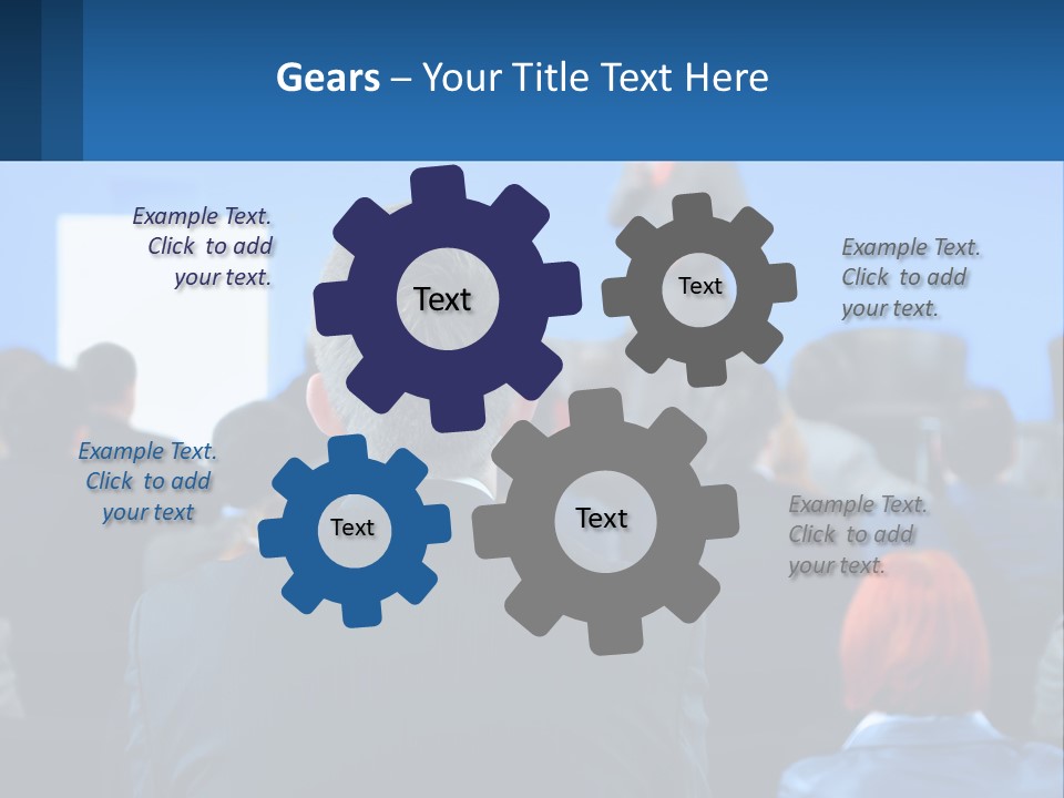 A Man Giving A Presentation To A Group Of People PowerPoint Template