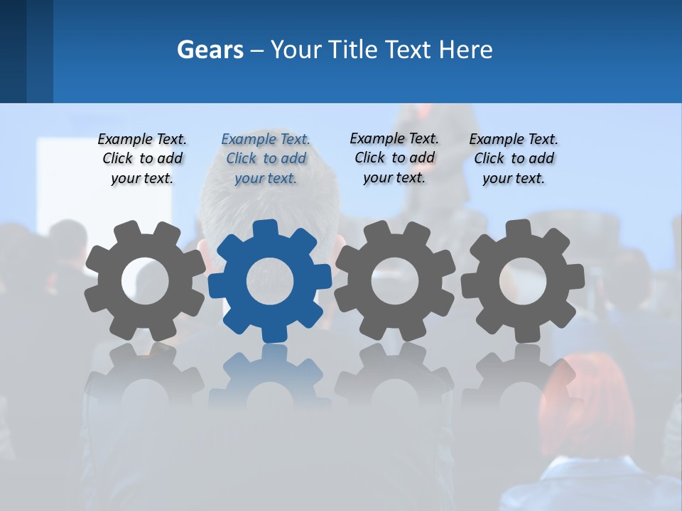 A Man Giving A Presentation To A Group Of People PowerPoint Template