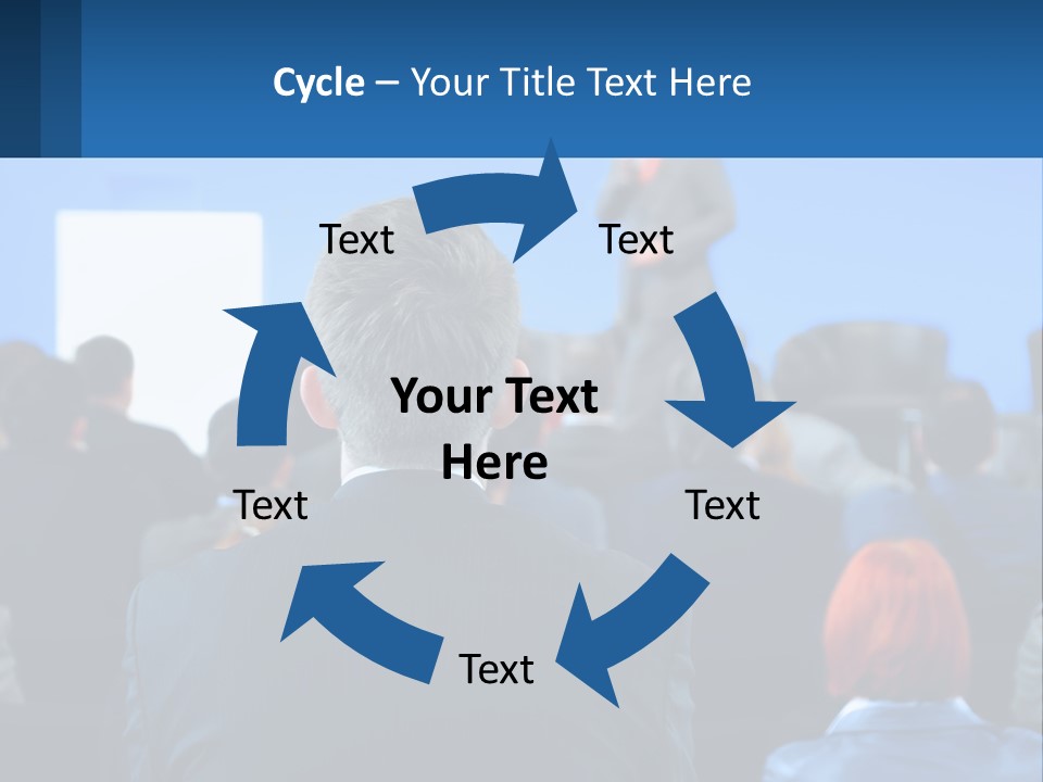 A Man Giving A Presentation To A Group Of People PowerPoint Template