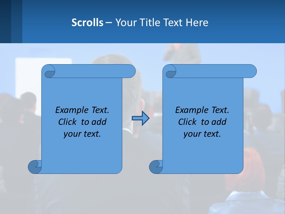 A Man Giving A Presentation To A Group Of People PowerPoint Template