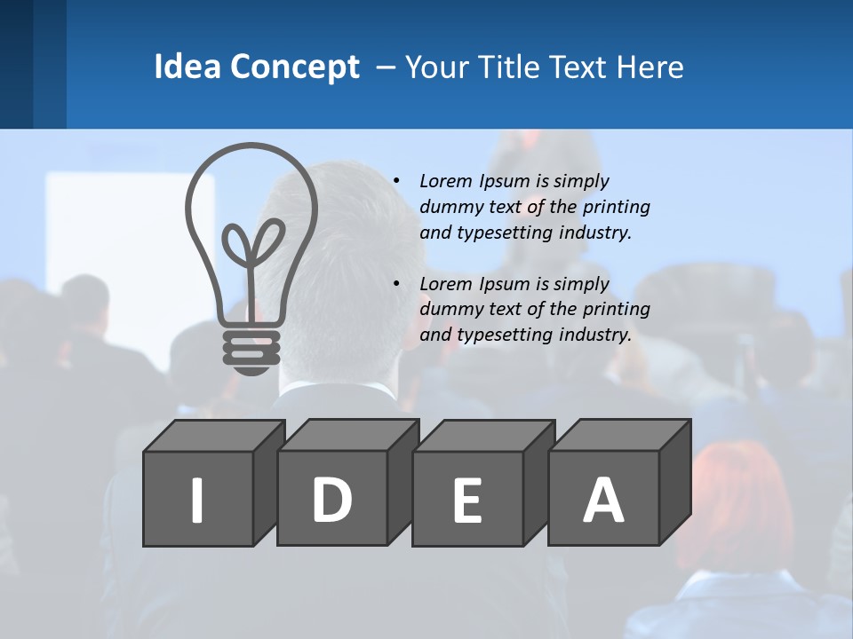 A Man Giving A Presentation To A Group Of People PowerPoint Template