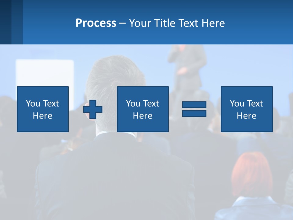 A Man Giving A Presentation To A Group Of People PowerPoint Template