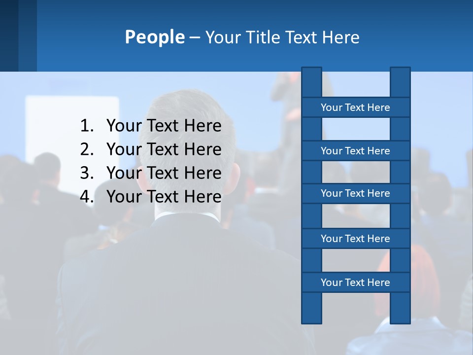 A Man Giving A Presentation To A Group Of People PowerPoint Template