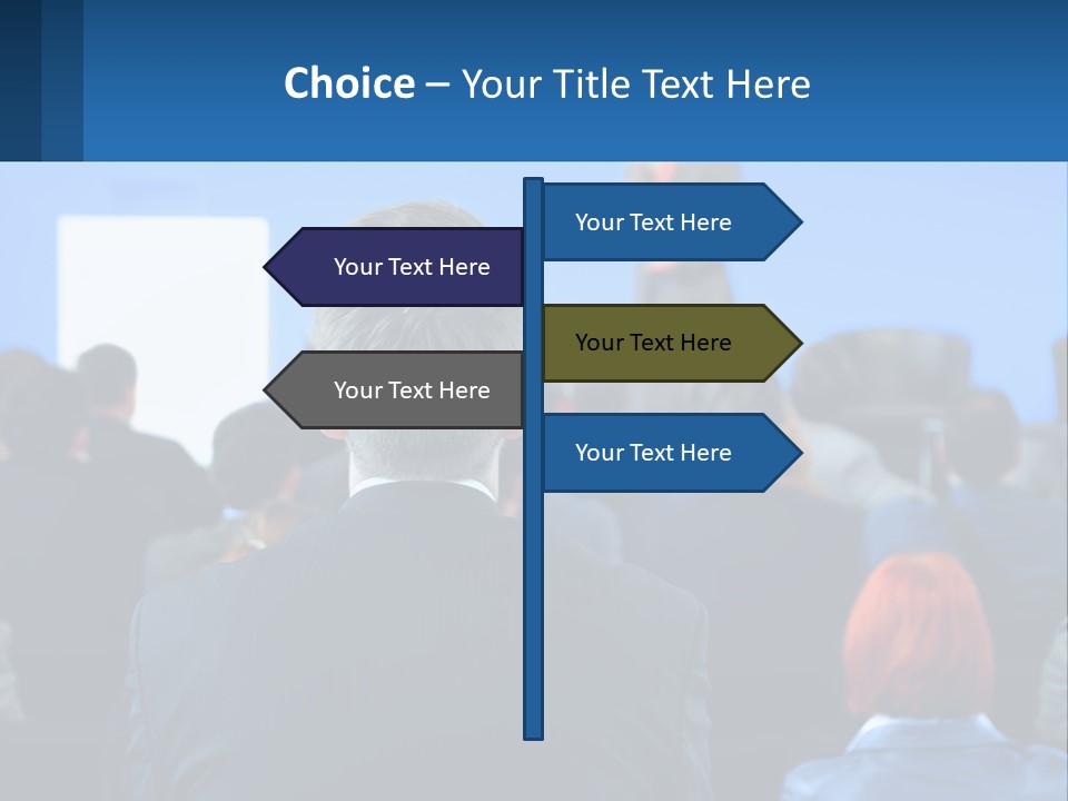 A Man Giving A Presentation To A Group Of People PowerPoint Template