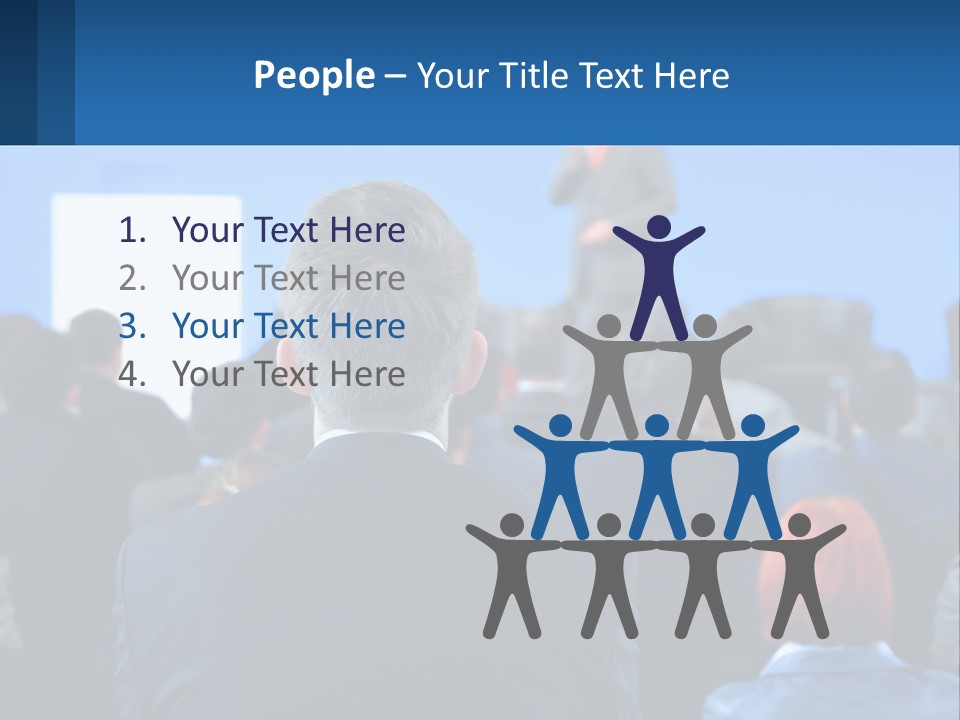 A Man Giving A Presentation To A Group Of People PowerPoint Template
