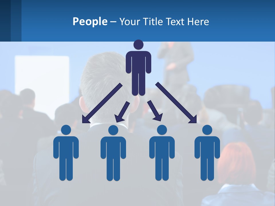 A Man Giving A Presentation To A Group Of People PowerPoint Template