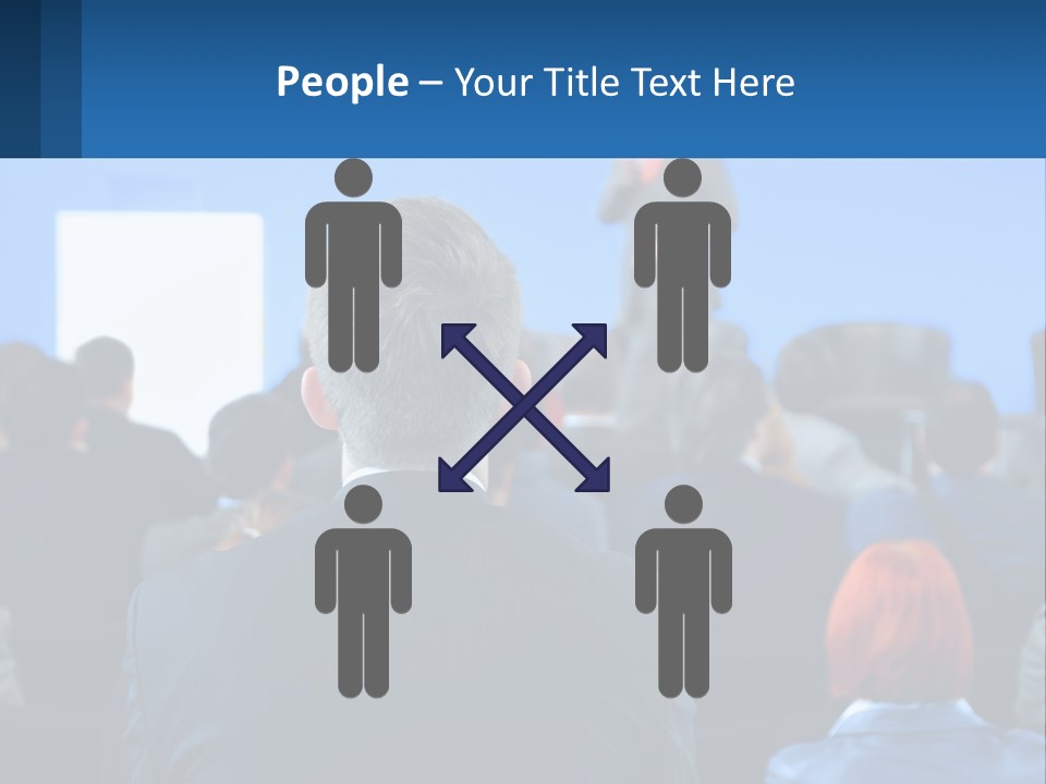 A Man Giving A Presentation To A Group Of People PowerPoint Template