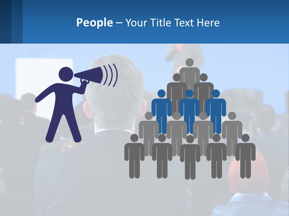 A Man Giving A Presentation To A Group Of People PowerPoint Template
