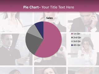 A Collage Of Business People Talking On Cell Phones PowerPoint Template