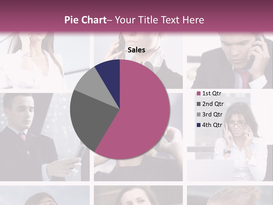 A Collage Of Business People Talking On Cell Phones PowerPoint Template