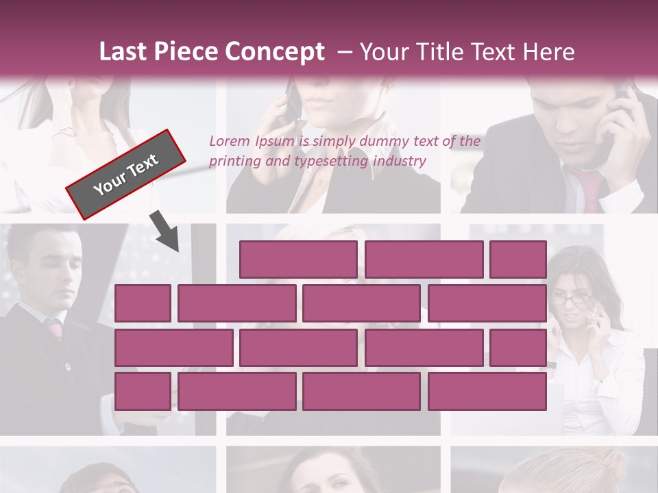 A Collage Of Business People Talking On Cell Phones PowerPoint Template