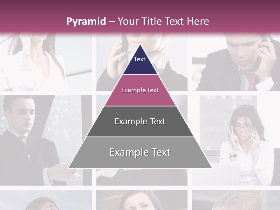 A Collage Of Business People Talking On Cell Phones PowerPoint Template