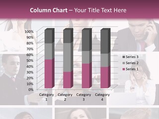 A Collage Of Business People Talking On Cell Phones PowerPoint Template