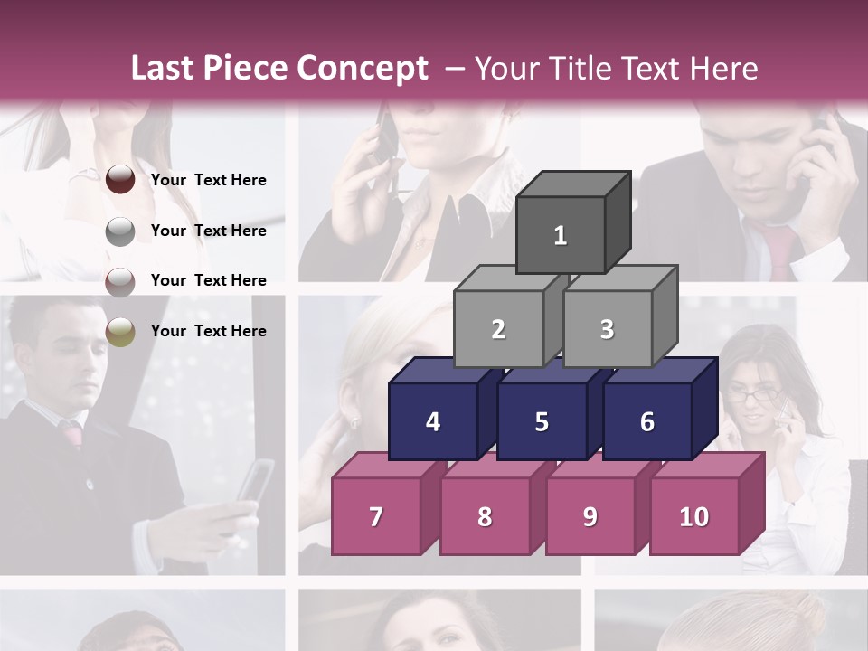 A Collage Of Business People Talking On Cell Phones PowerPoint Template