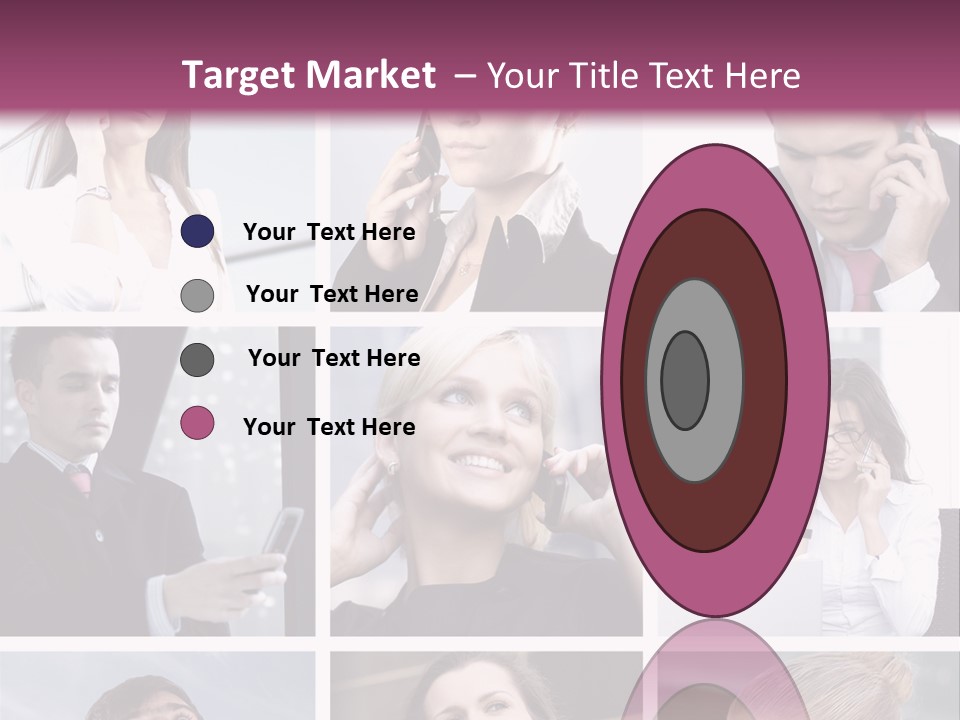 A Collage Of Business People Talking On Cell Phones PowerPoint Template