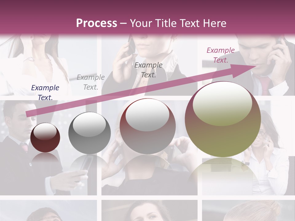 A Collage Of Business People Talking On Cell Phones PowerPoint Template
