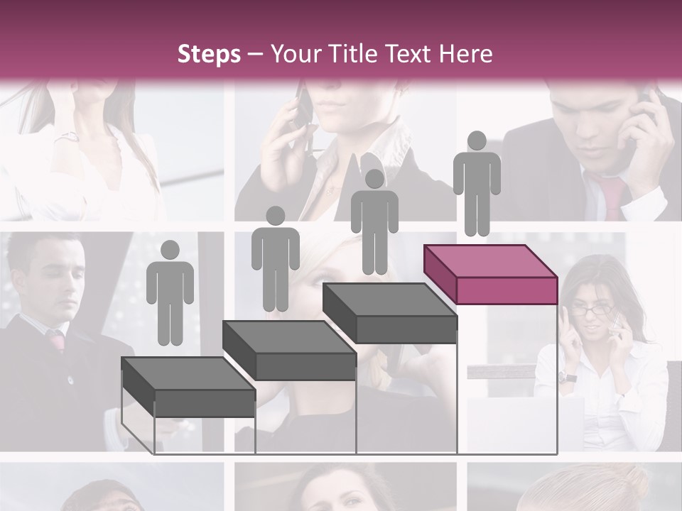 A Collage Of Business People Talking On Cell Phones PowerPoint Template